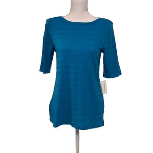 CHARTER CLUB BLUE TEXTURED TOP